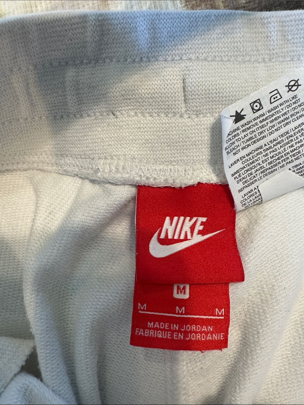 Nike White Athletic Shorts with Black Logo - Picture 2 of 14